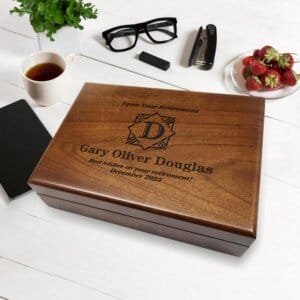Retirement Memory Box for Men, Personalized Retirement Gifts for Him