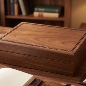 Men’s Wooden Memory Box, Personalized Name Box