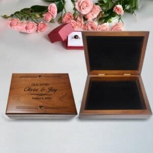 Wedding Memory Box Personalized, Wedding Keepsake Box, Gift for Couples