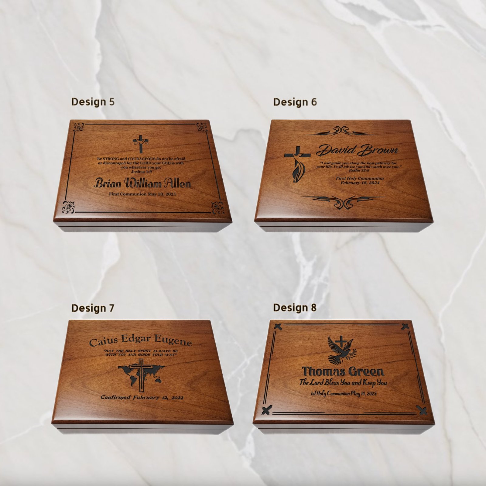 Baptism keepsake box for storing baptism photos, cards, certificates, and meaningful baby memories