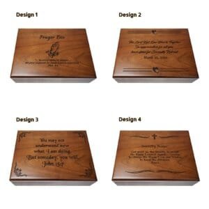Religious Keepsake Box: Engraved Prayer Gift with Psalm or Scripture