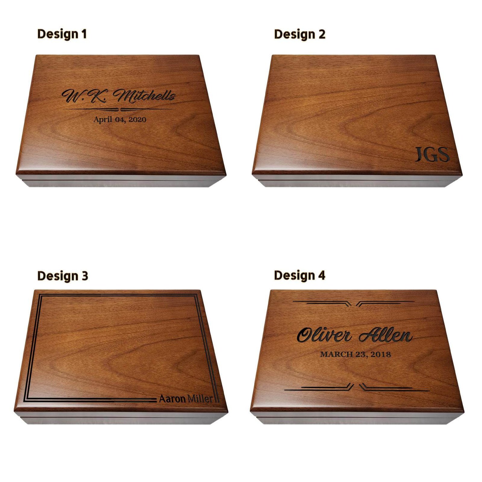 Personalized engraved keepsake box for him: showcasing a thoughtful design and fine detailing.