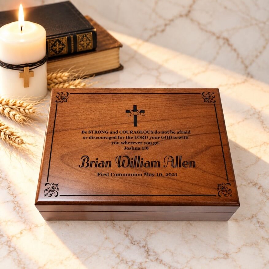 Personalized Baptism Memory Box