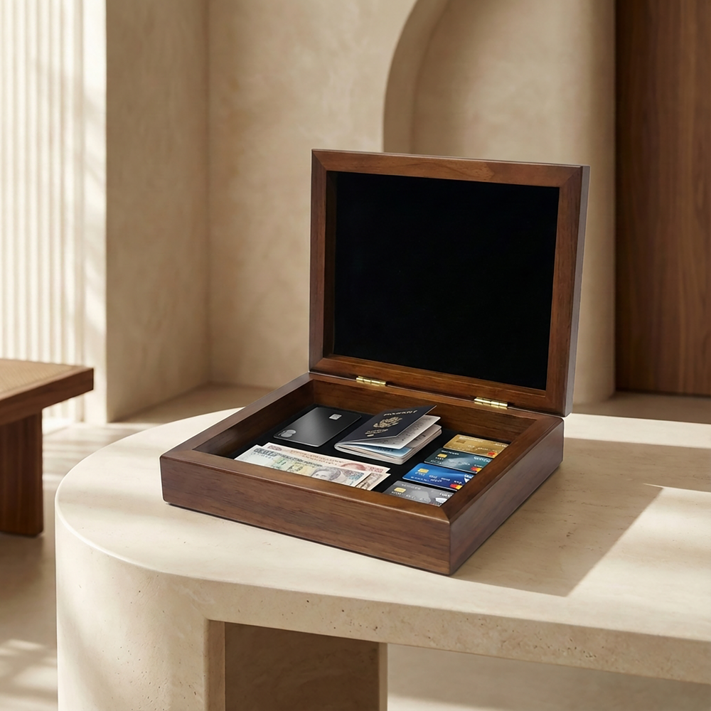 Unique personalized wooden keepsake gift box with custom engraving