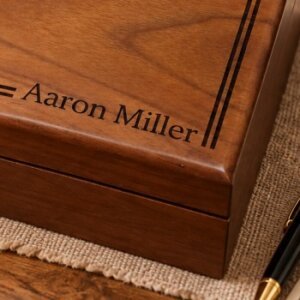 Personalized Walnut Keepsake Box – Custom Engraved Gift for Him