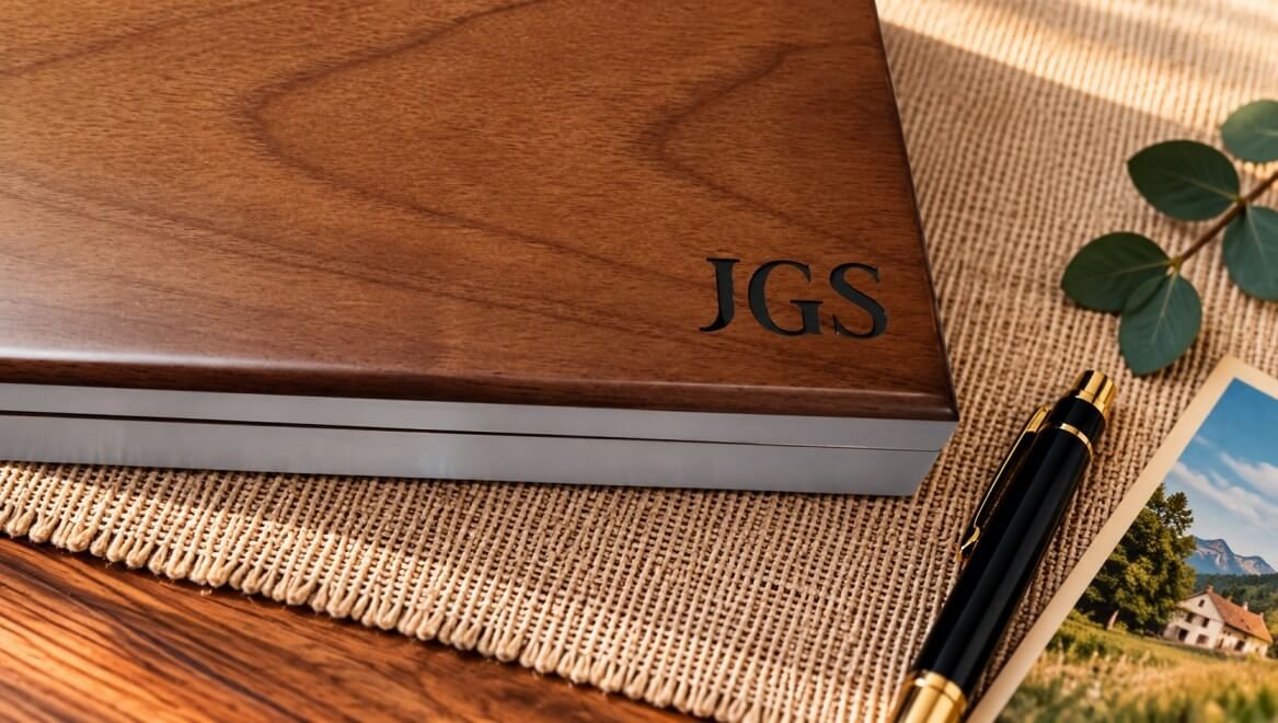 Personalized Keepsake Box for Men, Engraved Walnut Gift Box - Image 3