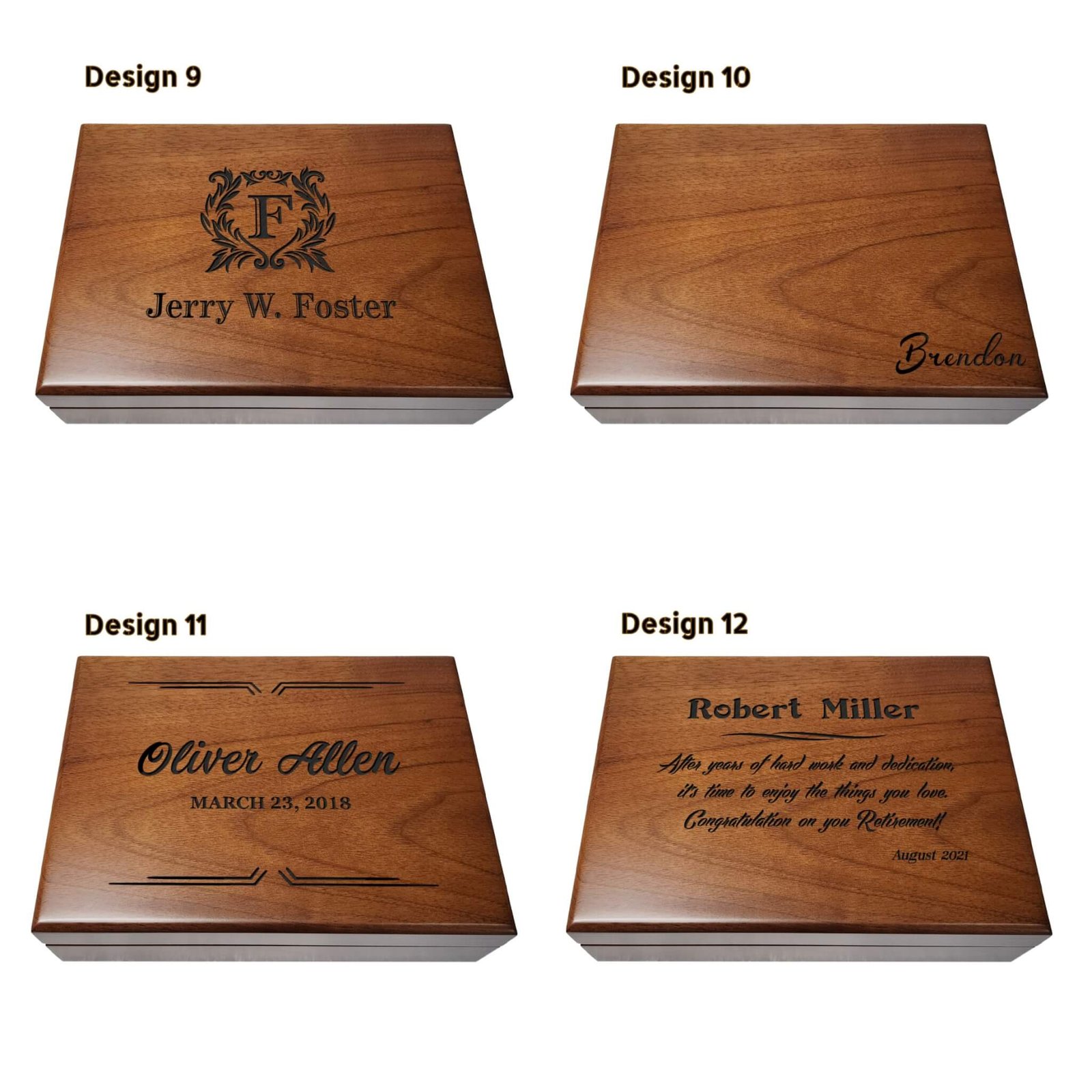 Personalized Gift Box for Him, Engraved Wooden Keepsake Box - Image 5
